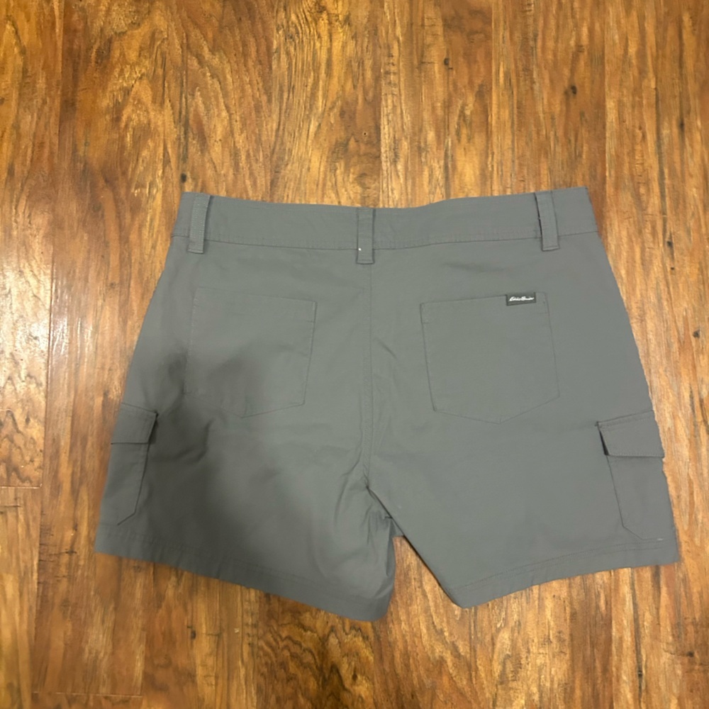 Charcoal Gray Cargo Shorts With Pockets Eddie Bauer Summer Outdoors Camping - Picture 9 of 10